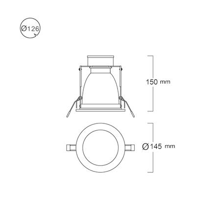 ดาวน์ไลท์ LUMAX 23-01778 6 นิ้ว สีขาว กลม_5