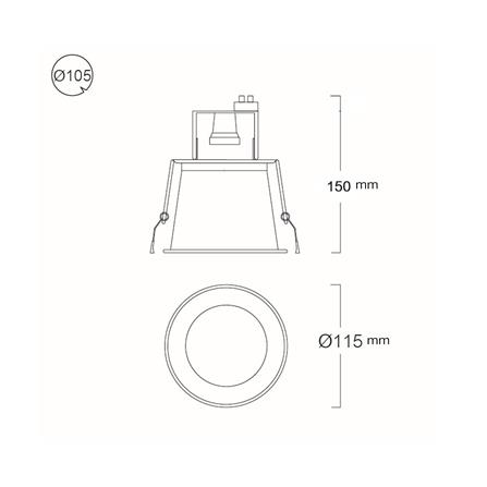 ดาวน์ไลท์ L&E 22-03114 4 นิ้ว สีขาว กลม_4