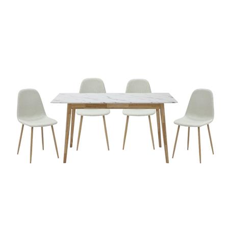 ชุดโต๊ะทานข้าว 4 ที่นั่ง KONCEPT BARI & LASTA 59063796 สีขาว_0