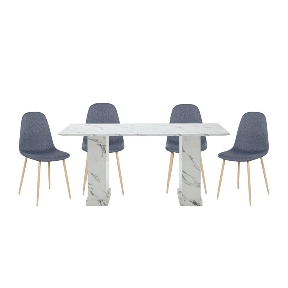 ชุดโต๊ะทานข้าว 4 ที่นั่ง SB FURNITURE BASHA & LASTA 59063633 สีขาว