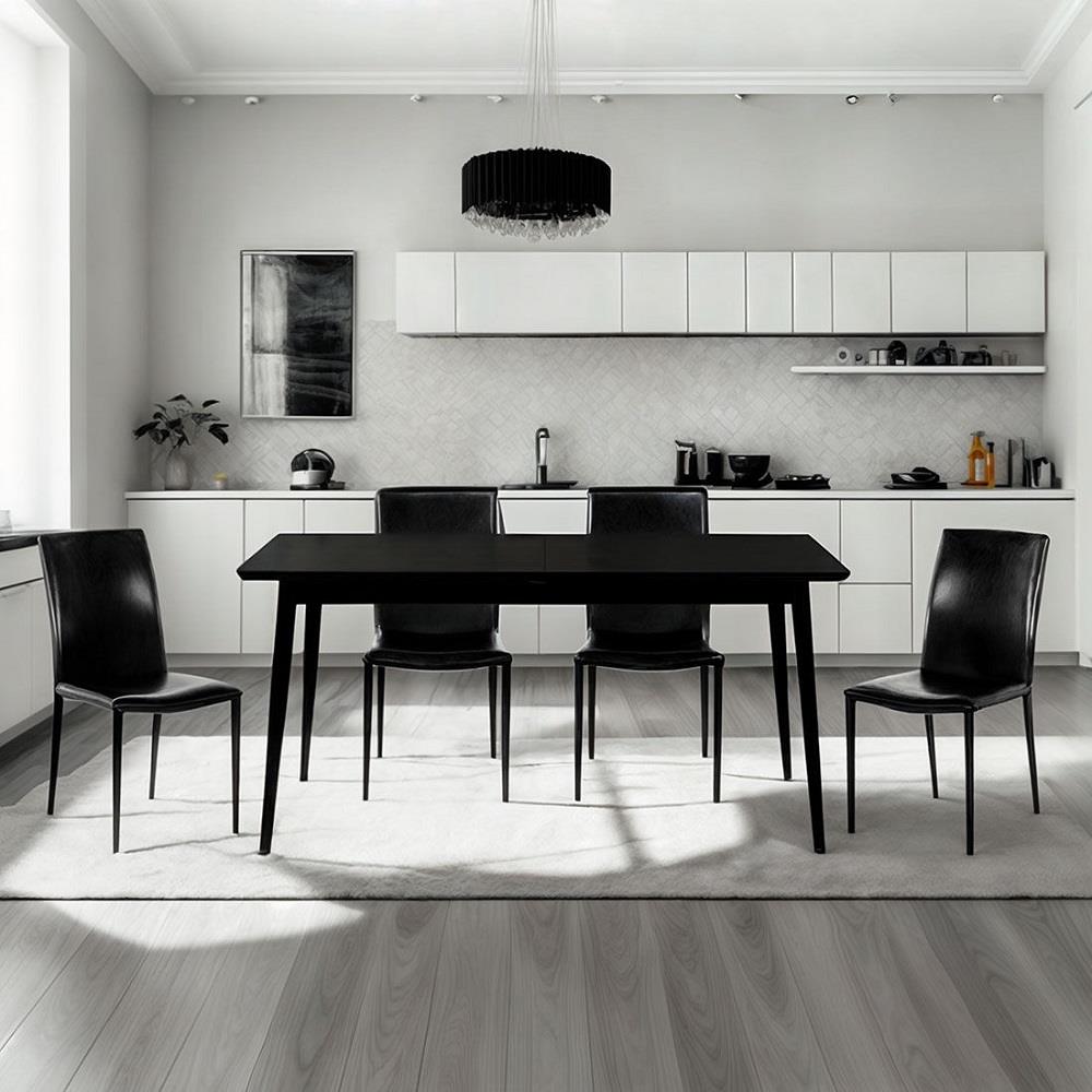 ชุดโต๊ะทานข้าว 4 ที่นั่ง SB FURNITURE MINIRA & ALADIN 59064061 สีดำ