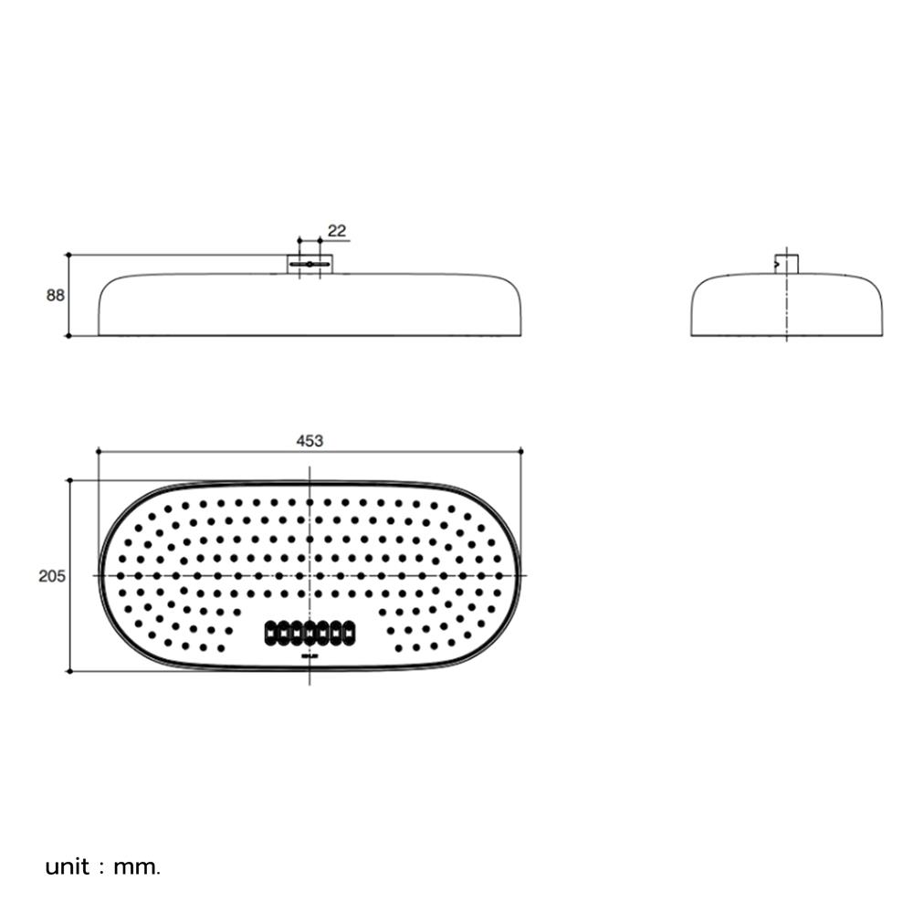 ฝักบัวก้านแข็ง เฉพาะหัว KOHLER K-26297T-RGD
