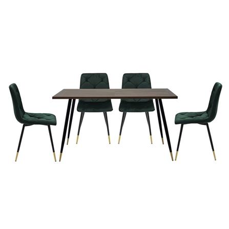 ชุดโต๊ะทานข้าว 4 ที่นั่ง SB FURNITURE TARISH 59022843 สีน้ำตาล_0