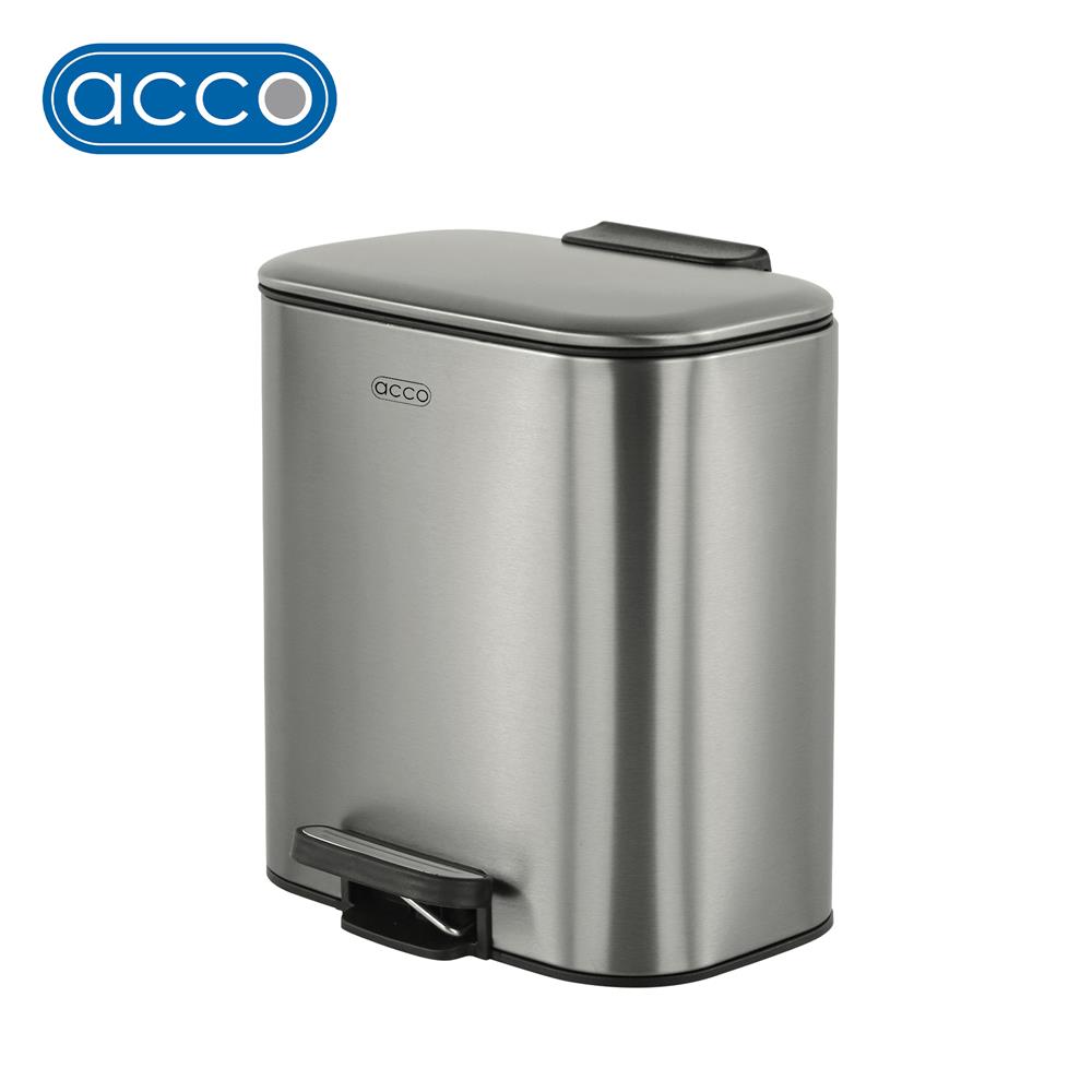 ถังขยะเหยียบเหลี่ยม ACCO MODIO 6 ลิตร สีเงิน