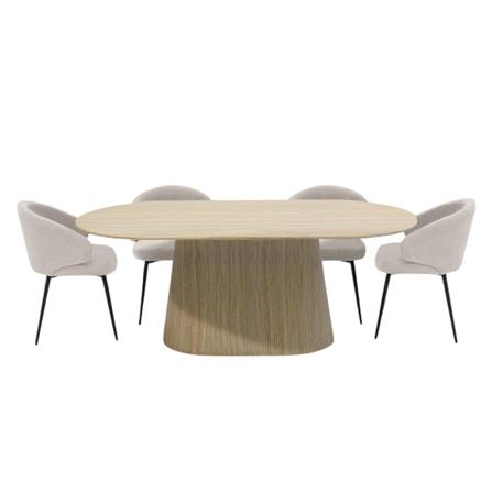 ชุดโต๊ะทานข้าว 4 ที่นั่ง SB FURNITURE HADAYLY & HYPS 59062563 สีครีม_0