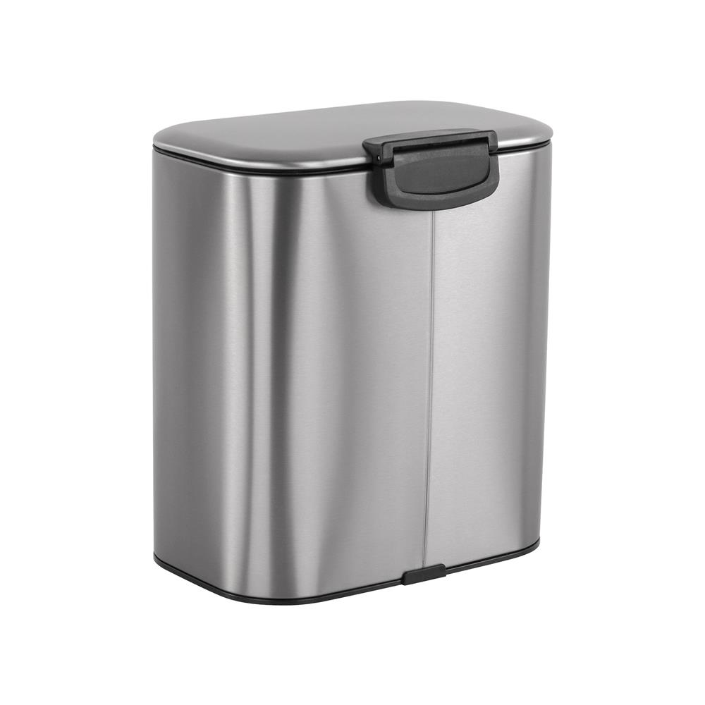 ถังขยะเหยียบเหลี่ยม ACCO MODIO 12 ลิตร สีเงิน