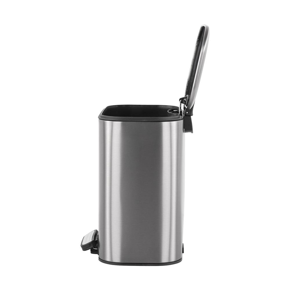 ถังขยะเหยียบเหลี่ยม ACCO MODIO 12 ลิตร สีเงิน