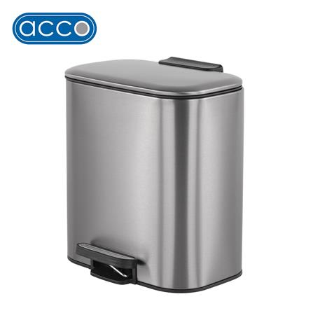 ถังขยะเหยียบเหลี่ยม ACCO MODIO 12 ลิตร สีเงิน_0