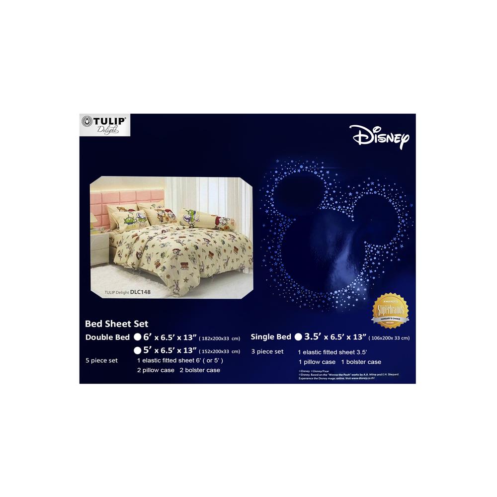 ชุดผ้าปูที่นอน 3.5 ฟุต (ชุด 3 ชิ้น) TULIP TOY STORY 60014-DLC148