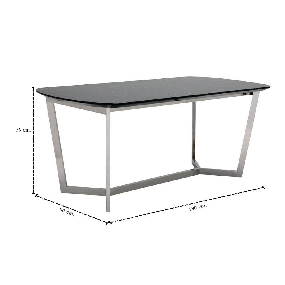 ชุดโต๊ะทานข้าว 4 ที่นั่ง SB FURNITURE AVENTE & YAKKA 59056694 สีดำ