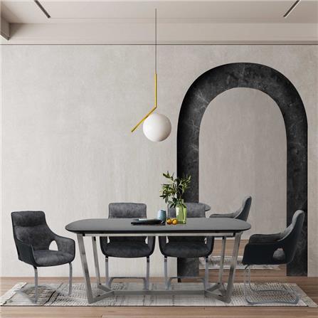 ชุดโต๊ะทานข้าว 4 ที่นั่ง SB FURNITURE AVENTE & YAKKA 59056694 สีดำ_7