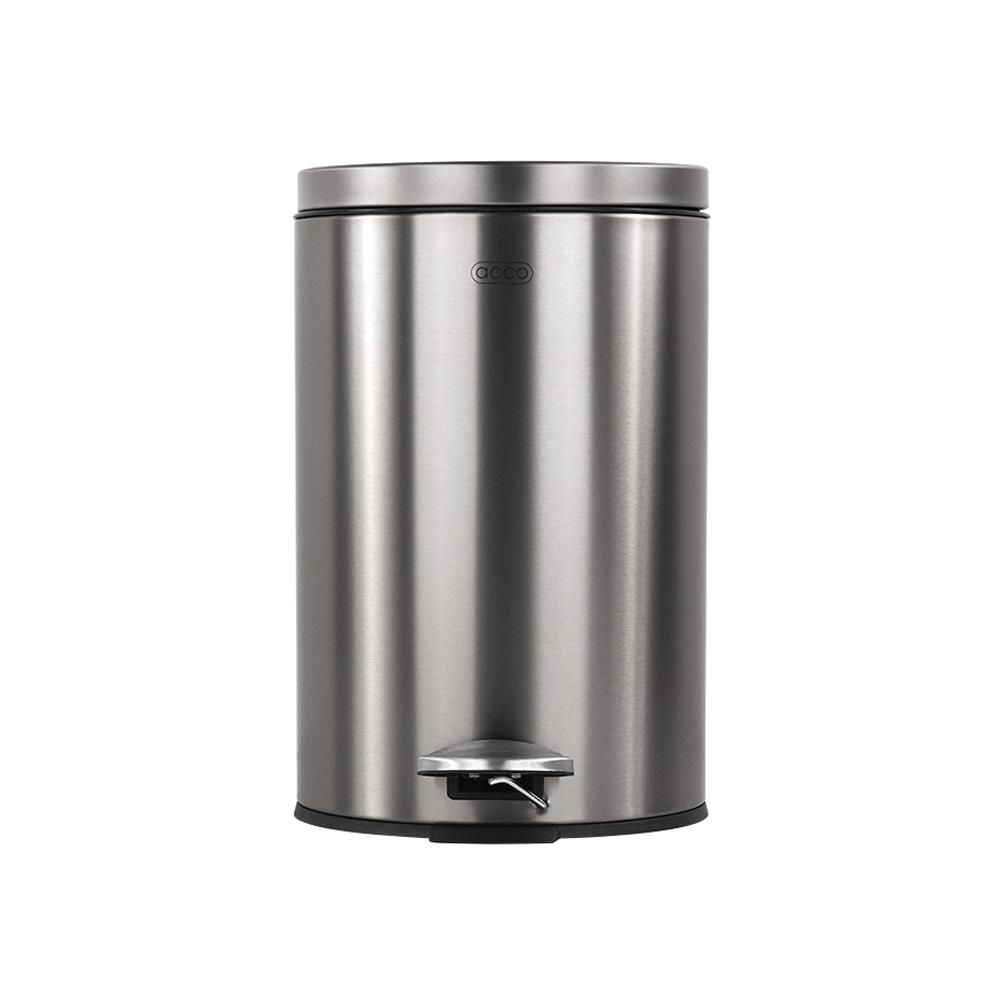ถังขยะเหยียบกลม ACCO MODIO 12 ลิตร สีเงิน