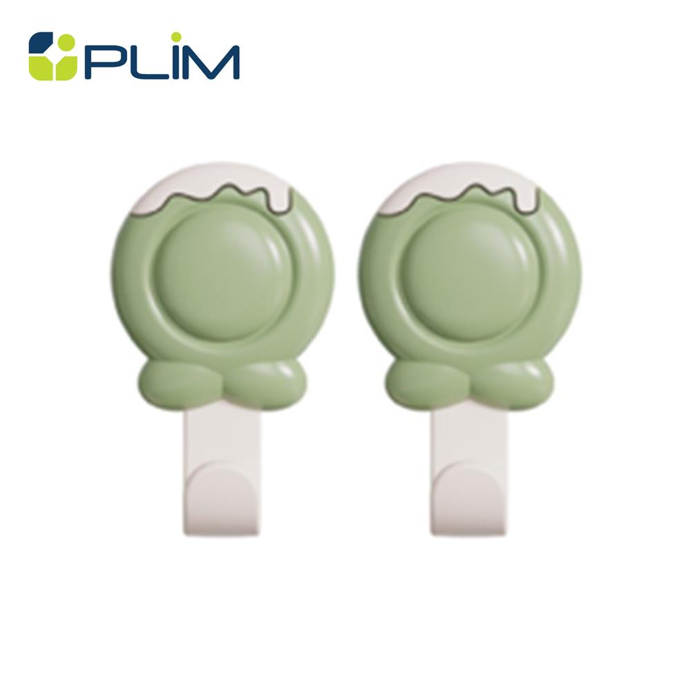 ขอแขวนกลมติดเทปกาว PLIM HTX-095 GR สีเขียว (แพ็ก 2 ชิ้น)
