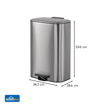 ถังขยะเหยียบเหลี่ยม ACCO MODIO 30 ลิตร สีเงิน_5