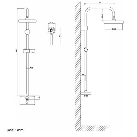 ฝักบัว RAIN SHOWER NOVABATH ISNVB-RS749-10H_1