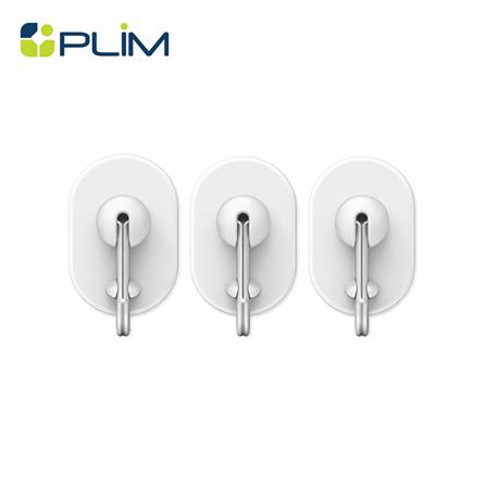 ขอแขวนวงรีติดเทปกาว PLIM HY-142004 W สีขาว (แพ็ก 3 ชิ้น)_0
