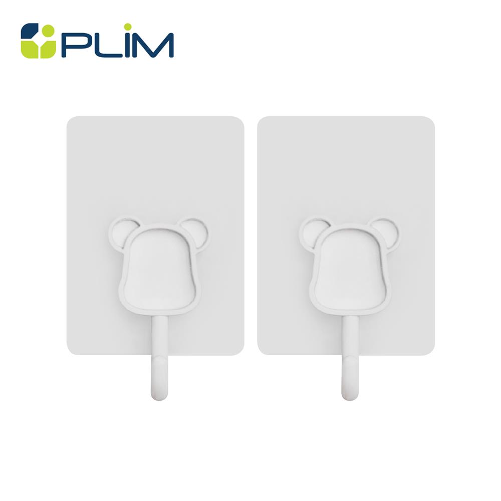 ขอแขวนเหลี่ยมติดเทปกาว PLIM HU-703 สีขาว (แพ็ก 2 ชิ้น)