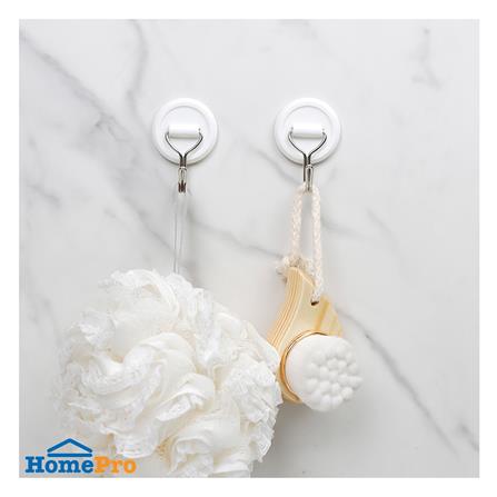 ขอแขวนกลมติดเทปกาว PLIM HY-0166 สีขาว (แพ็ก 2 ชิ้น)_1
