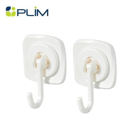ขอแขวนเหลี่ยมติดเทปกาว PLIM HY-142009 สีขาว (แพ็ก 2 ชิ้น)_0