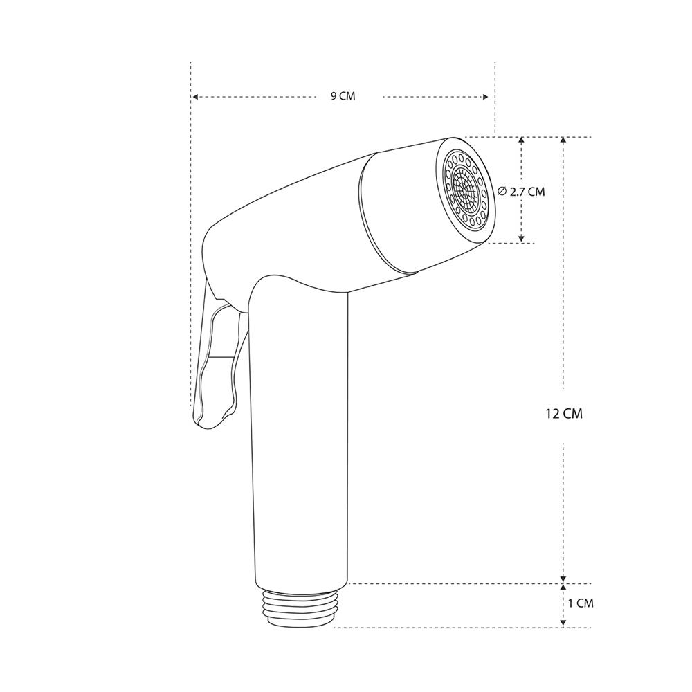 สายฉีดชำระครบชุด DMG GL-4706 สีเทา