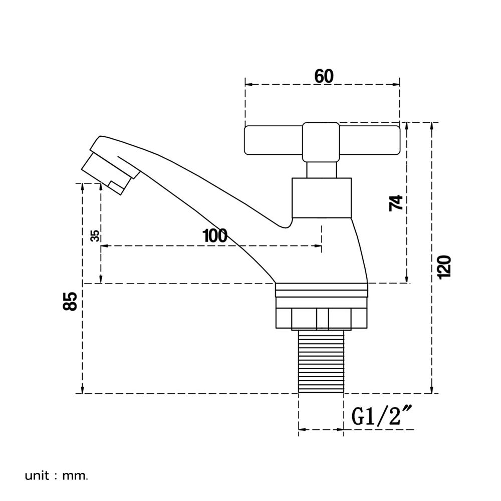 ก๊อกอ่างล้างหน้าเดี่ยว DONMARK GL-1459