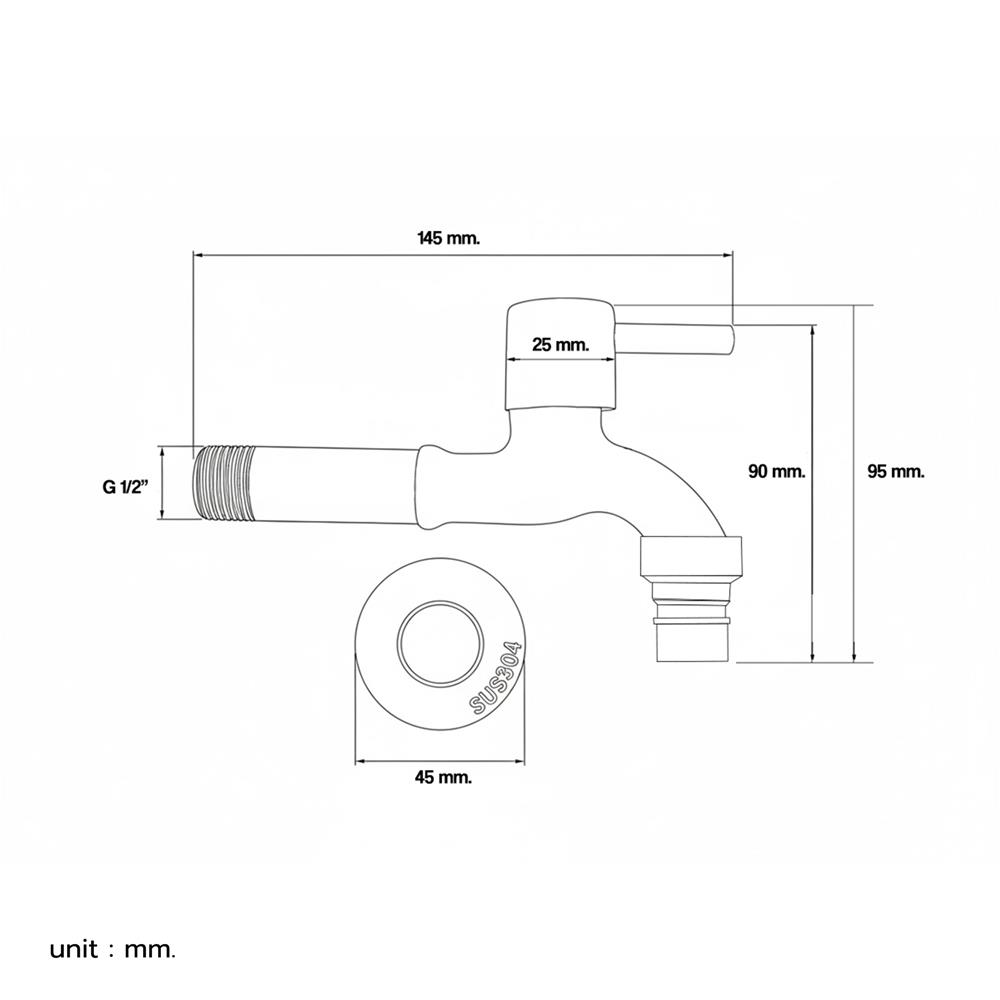 ก๊อกล้างพื้น 1 ทาง DONMARK GL-1464
