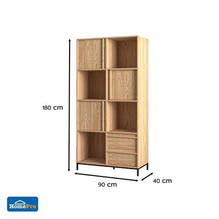 ตู้สูงบานผสม FURDINI NATURA 90 ซม. สีโอ๊ค_2