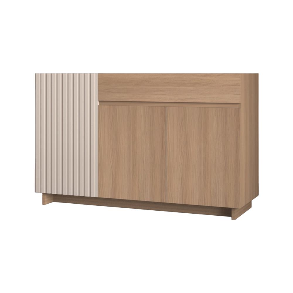 ตู้เก็บของ 3 บานเปิด FURDINI RIPPLE 120 ซม. สีเทาโอ๊ค/ครีม