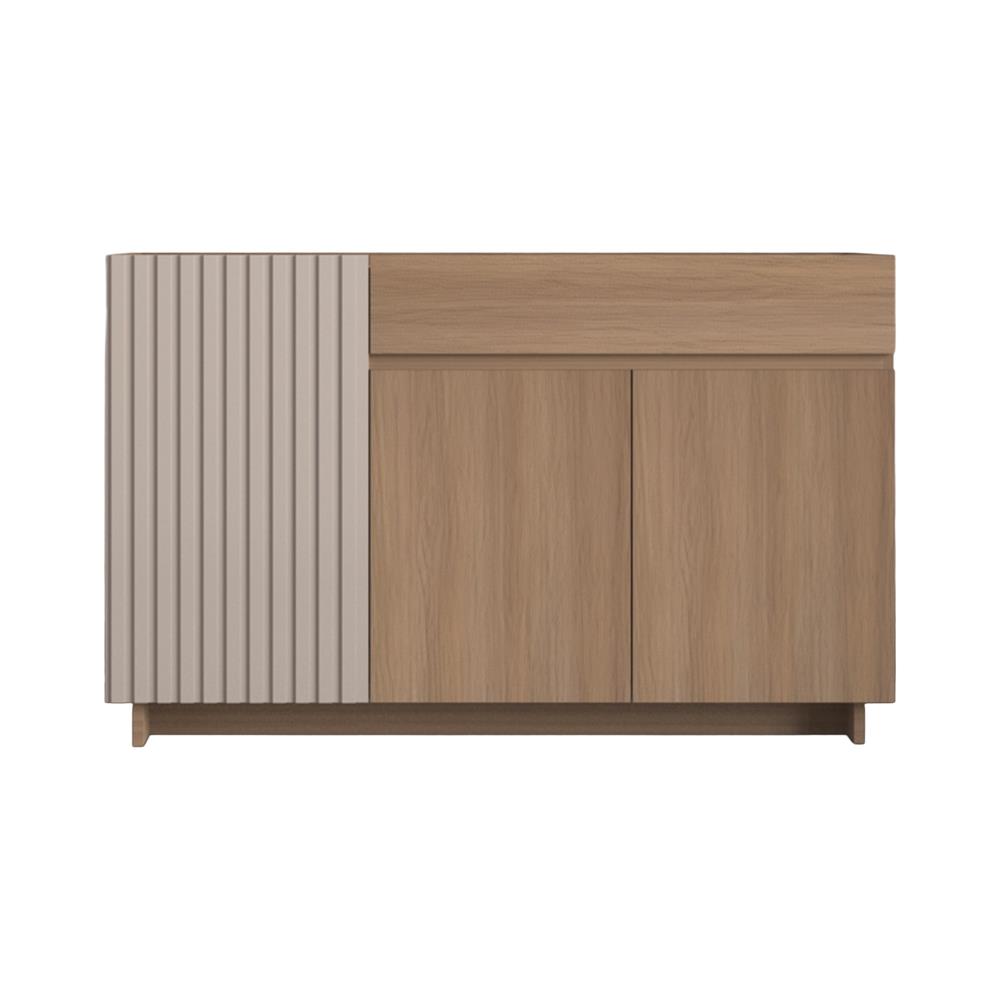 ตู้เก็บของ 3 บานเปิด FURDINI RIPPLE 120 ซม. สีเทาโอ๊ค/ครีม