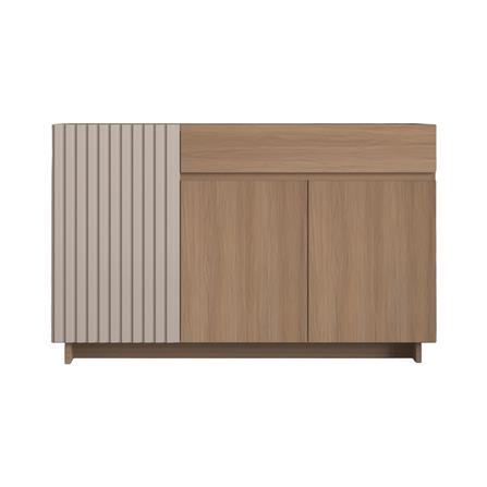 ตู้เก็บของ 3 บานเปิด FURDINI RIPPLE 120 ซม. สีเทาโอ๊ค/ครีม_1