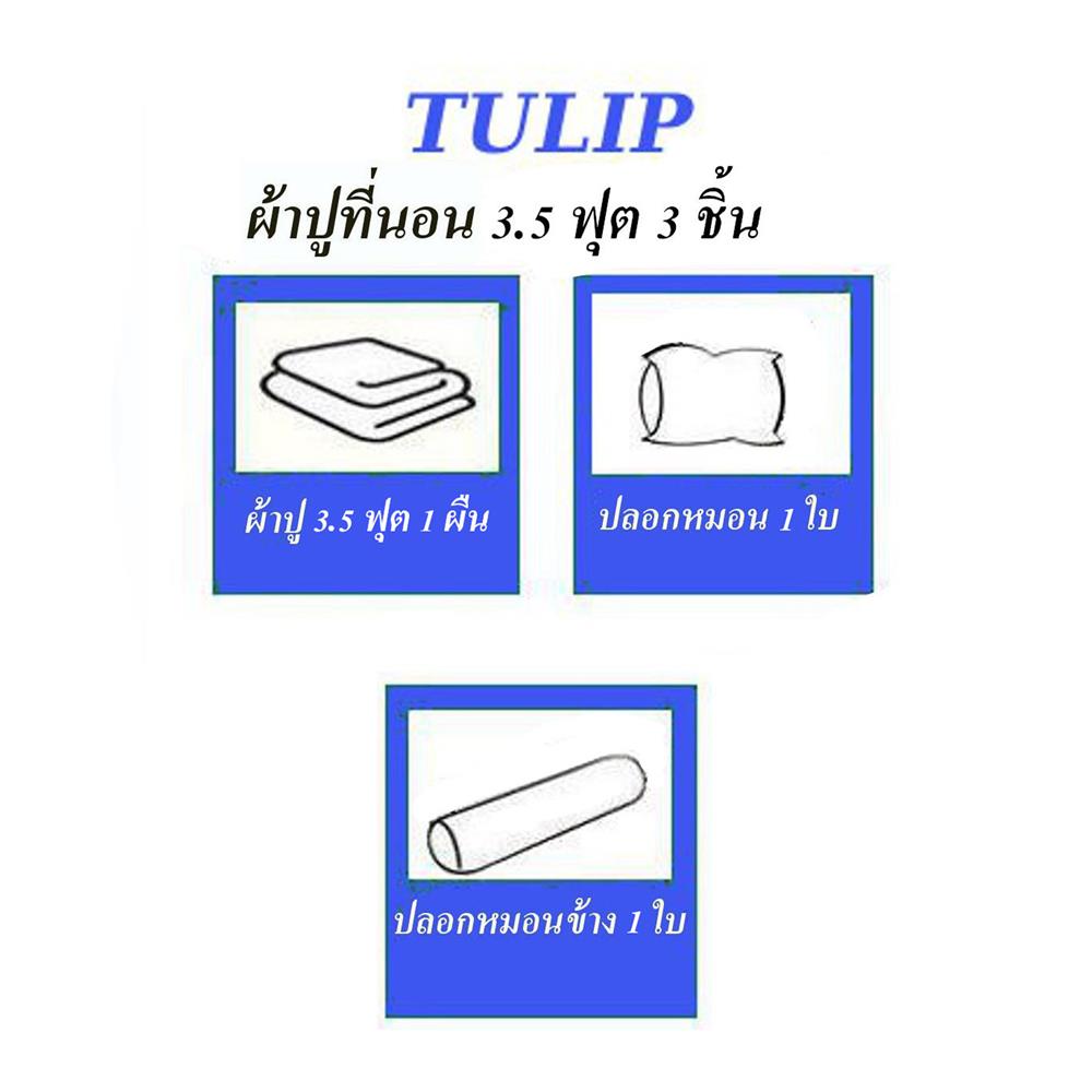 ชุดผ้าปูที่นอน 3.5 ฟุต (ชุด 3 ชิ้น) TULIP DELIGHT 60058-DL596