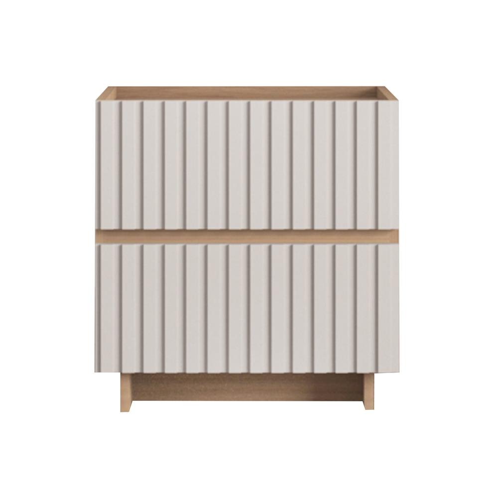 ตู้ข้างเตียง FURDINI RIPPLE 50 ซม. สีเทาโอ๊ค/ครีม