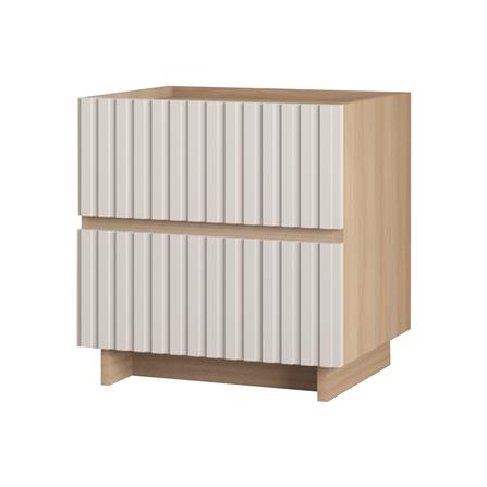 ตู้ข้างเตียง FURDINI RIPPLE 50 ซม. สีเทาโอ๊ค/ครีม_0