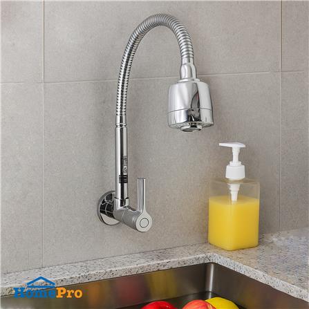 ก๊อกซิงค์เดี่ยวติดผนัง DONMARK GL-1461 สีโครม_2