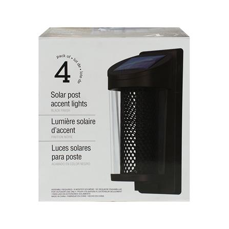 ไฟผนังภายนอก SOLAR CARINI CC0059 0.15 วัตต์ WARM WHITE สีดำ (แพ็ก 4 ชิ้น)_5