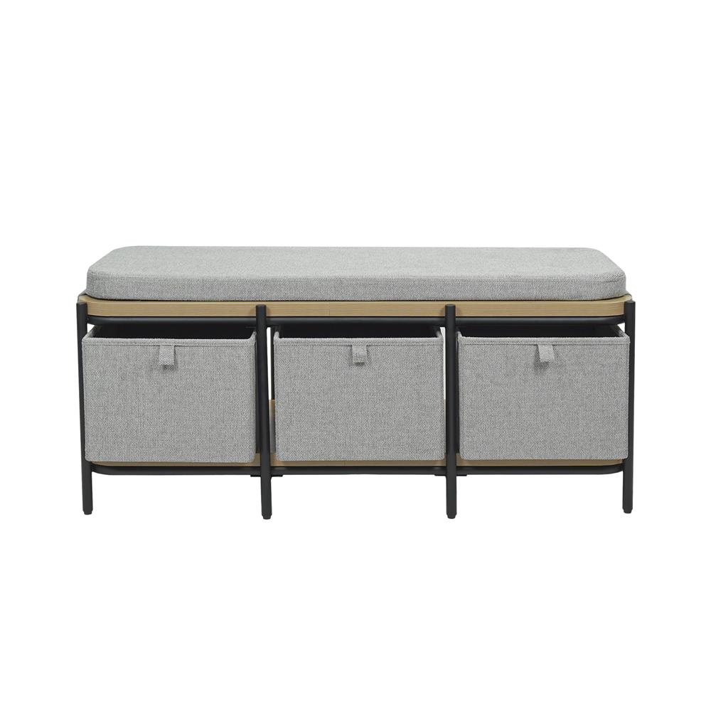 สตูลเหลี่ยม 3 ที่นั่ง FURDINI KOMORI สีเทา