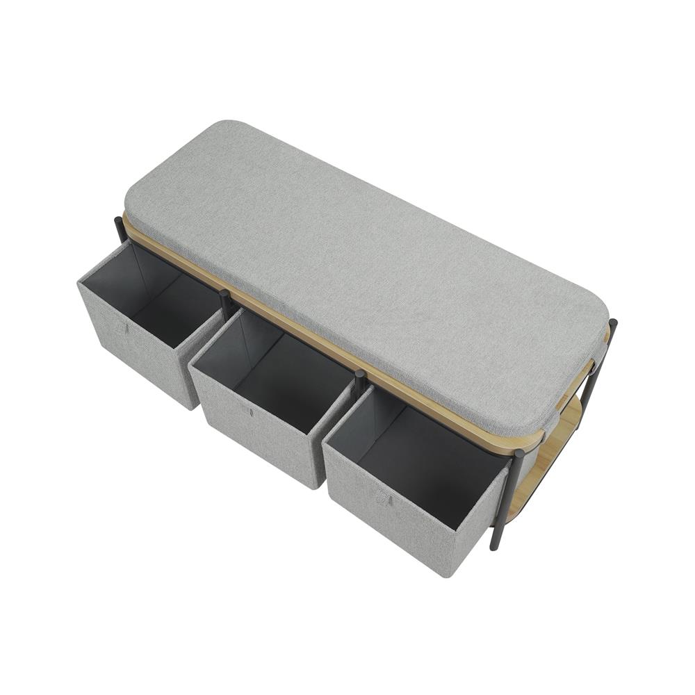 สตูลเหลี่ยม 3 ที่นั่ง FURDINI KOMORI สีเทา