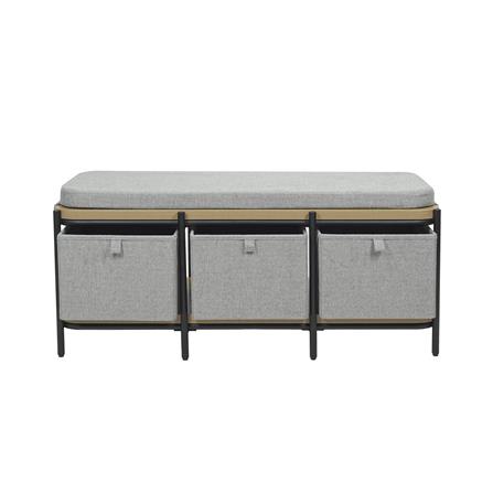 สตูลเหลี่ยม 3 ที่นั่ง FURDINI KOMORI สีเทา_1