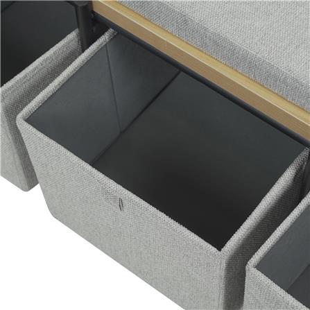 สตูลเหลี่ยม 3 ที่นั่ง FURDINI KOMORI สีเทา_5