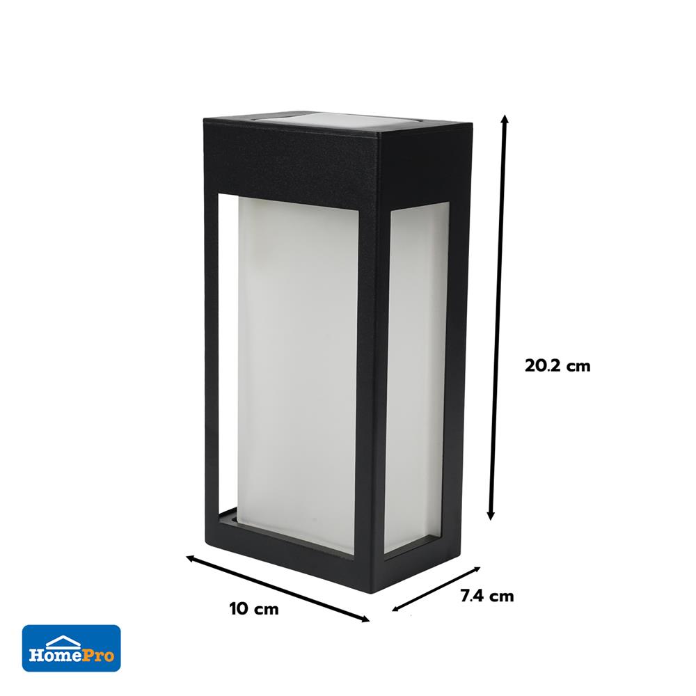 ไฟผนังภายนอก SOLAR CARINI CC005A 0.15 วัตต์ WARM WHITE สีดำ (แพ็ก 4 ชิ้น)