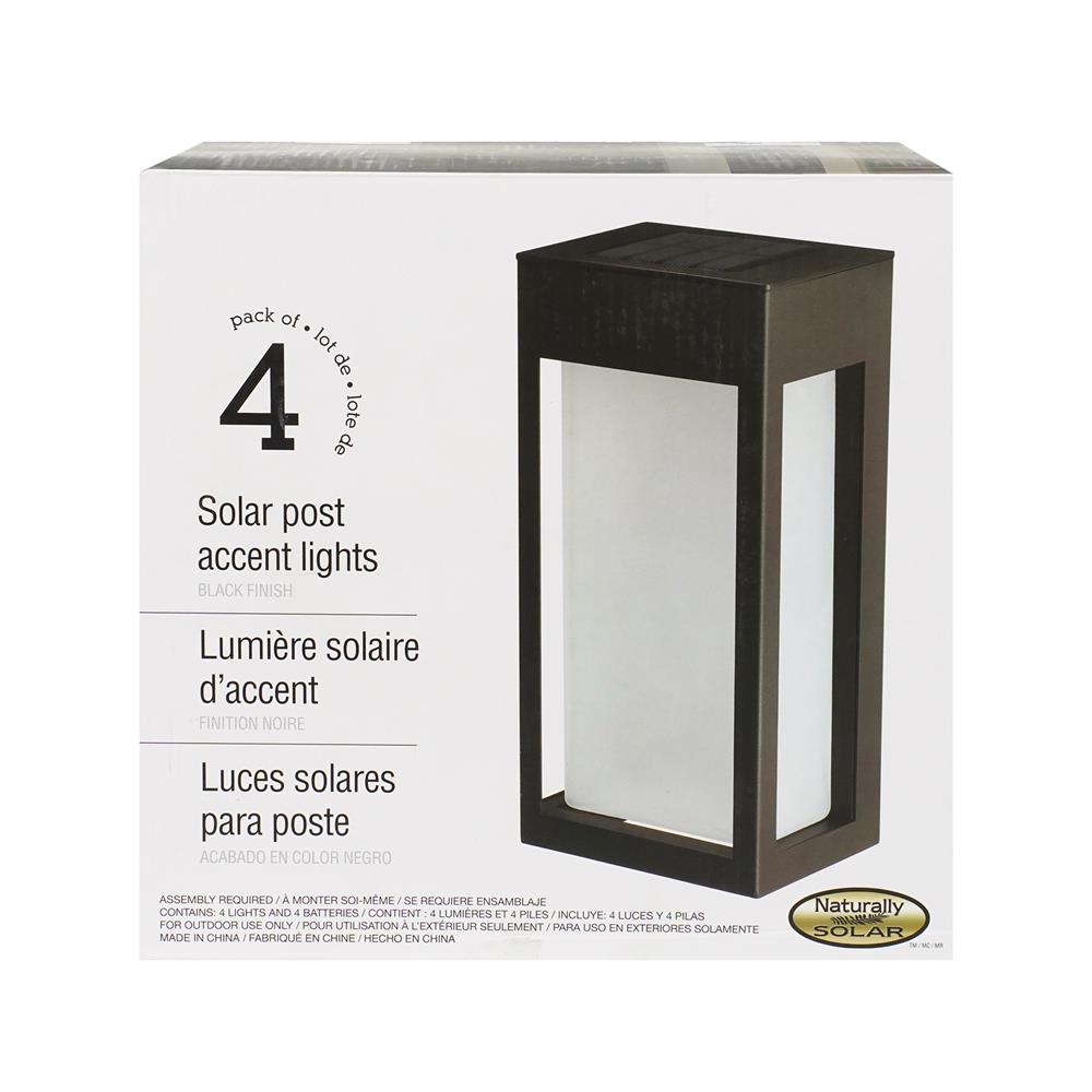 ไฟผนังภายนอก SOLAR CARINI CC005A 0.15 วัตต์ WARM WHITE สีดำ (แพ็ก 4 ชิ้น)