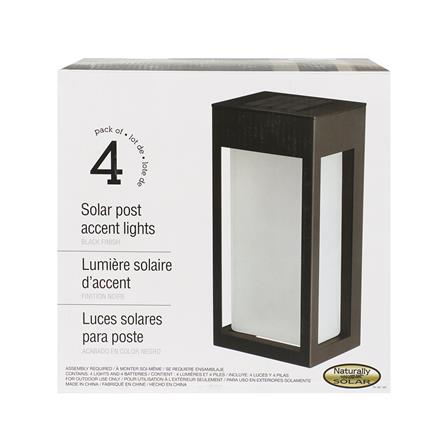 ไฟผนังภายนอก SOLAR CARINI CC005A 0.15 วัตต์ WARM WHITE สีดำ (แพ็ก 4 ชิ้น)_5