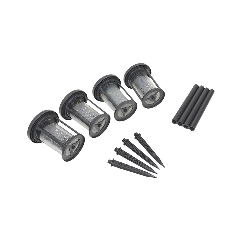 ไฟจัดสวน SOLAR CARINI CC031D 0.18 วัตต์  WARM WHITE สีดำ (แพ็ก 4 ชิ้น)