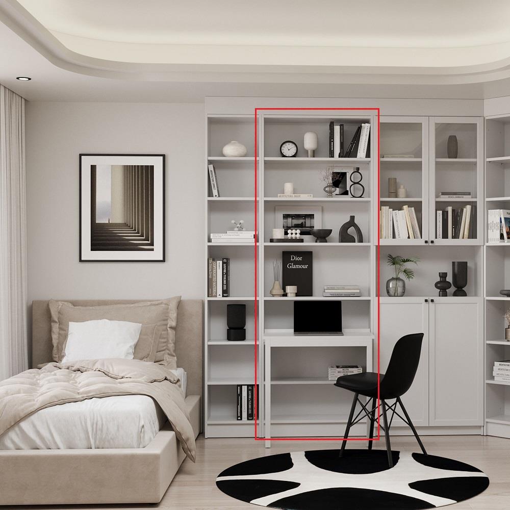 ตู้สูง บานโล่ง SB FURNITURE TRIXX 19247537 80 ซม. สีขาว