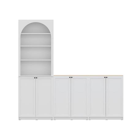 ตู้สูง บานผสม SB FURNITURE TRIXX 59064241 240 ซม. สีขาว_0