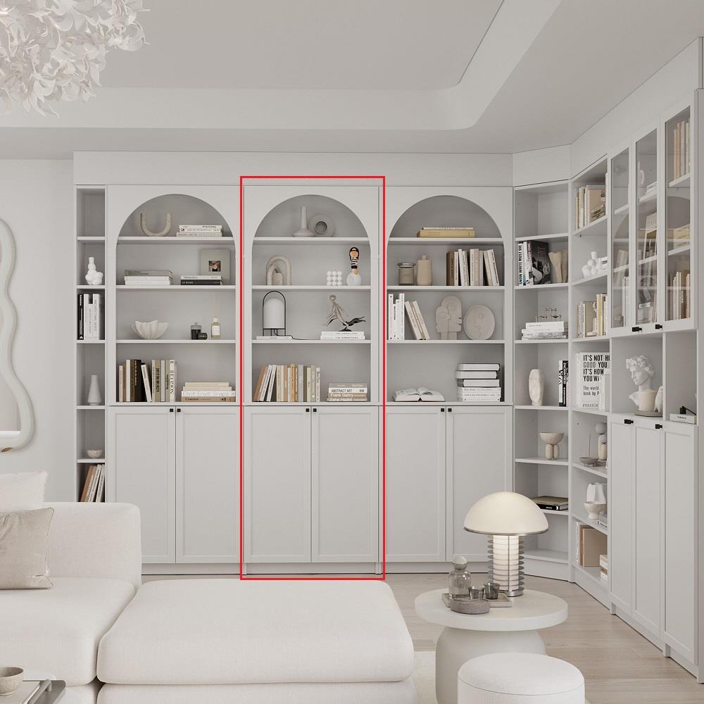 ตู้สูง บานผสม SB FURNITURE TRIXX 19247523 80 ซม. สีขาว