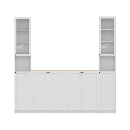 ตู้สูง บานผสม SB FURNITURE TRIXX 59064240 240 ซม. สีขาว_0