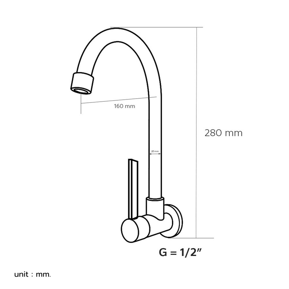 ก๊อกซิงค์เดี่ยวเคาน์เตอร์ DONMARK GL-1458