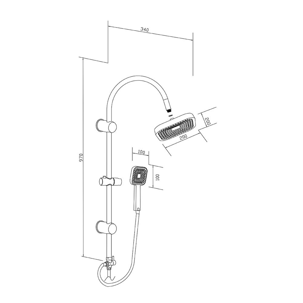 ฝักบัว RAIN SHOWER DONMARK GL-9110 สีโครม