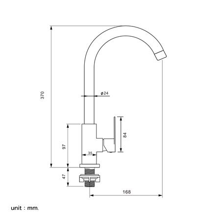 ก๊อกซิงค์เดี่ยวเคาน์เตอร์ DONMARK GL-1456_2